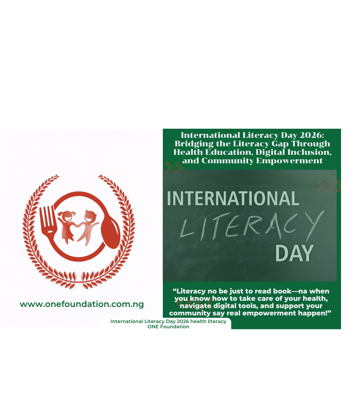 International Literacy Day 2026 Bridging the Literacy Gap Through Health Education, Digital Inclusion, and Community Empowerment